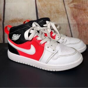 Nike Air Jordan Mid SE White Infrared kids size 12c